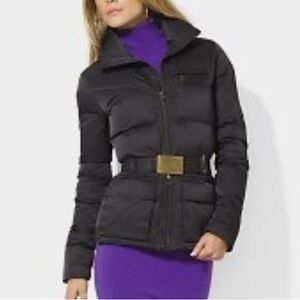 NWT Polo Ralph Lauren Women's Belted Puffer Down Jacket Coat